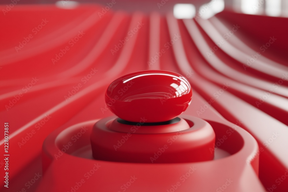 Aufkleber futuristic racing control sleek red lollipop aesthetic with glossy texture - immersive vr design for