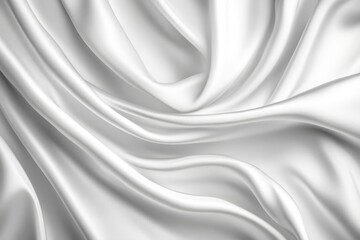 Obraz premium Elegant White Silk Drape - Luxurious white silk fabric with soft, flowing folds. Perfect for backgrounds, fashion, or luxury product presentations.