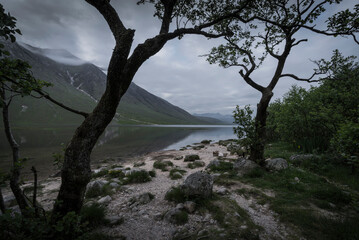 scenic landscape of glen etive