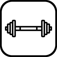 Weightlifting Barbell Icon Style