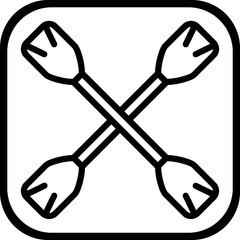 Kayak Paddle Icon Style