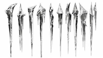 icicles isolated on white background