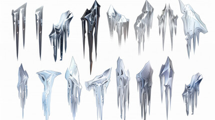 icicles isolated on white background