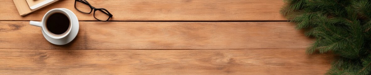 Minimalist Laptop Workspace Wooden Surface with Books and Stationery for Modern Remote Work - Enhancing Productivity and Work-Life Balance in Contemporary Home Office Design