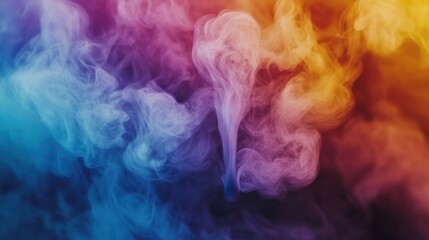 Dense Fantastic Smoke in Vibrant Multicolored