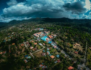 Aerial View of Waterfall in El Valle de Antón – Panama Nature in 4K