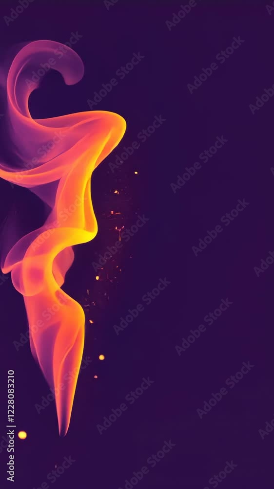 Poster colorful smoke formation against a dark background creates an abstract and vibrant visual display of