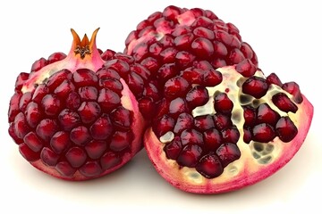 Close-up of pomegranate seeds in peel