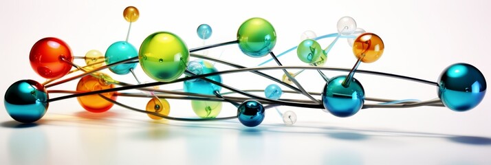 Quantum mechanics atom model  color coded orbitals representing various energy levels in atoms