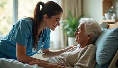 Obraz premium care of the elderly