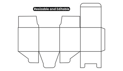 die, die cut, cardboard box dieline, box die-line, die-line,box dieline, dieline template