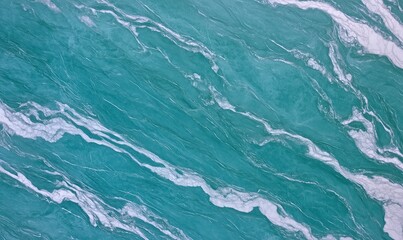 Fototapeta premium Elegant green marble texture with white veins