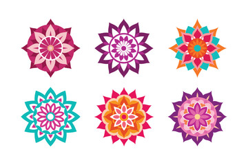 Mandala color art vector illustration 9