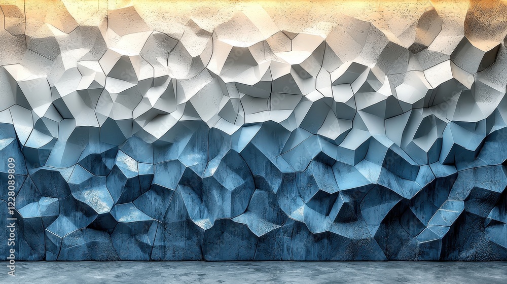 Poster abstract textured wall design with a gradient of colors and shapes.