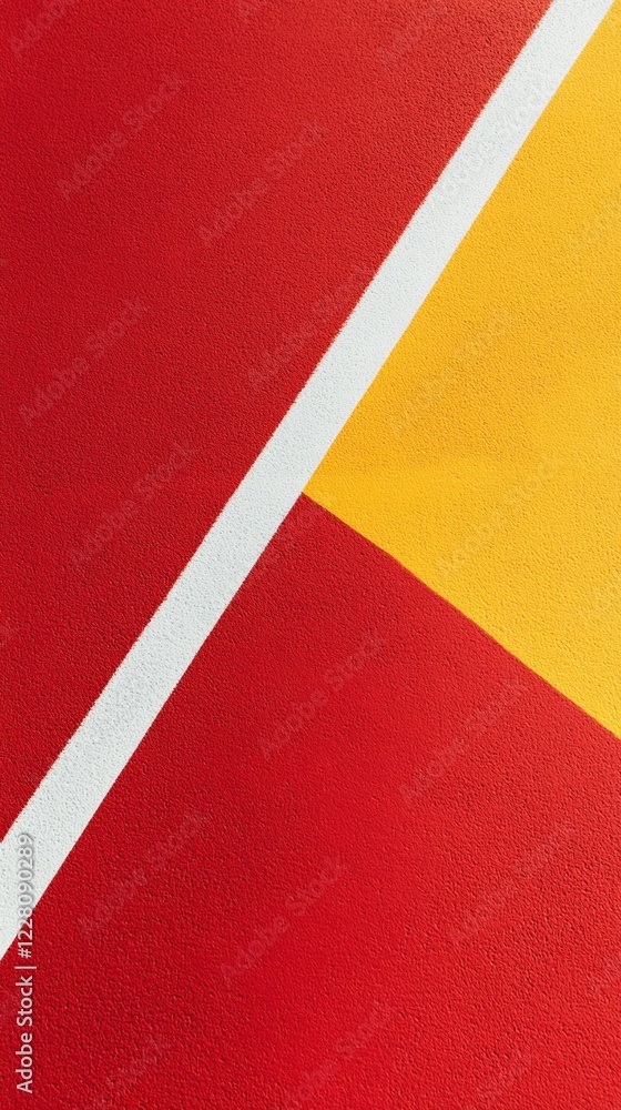 Aufkleber vibrant geometric abstraction bold red and yellow textured canvas for modern art spaces and creative