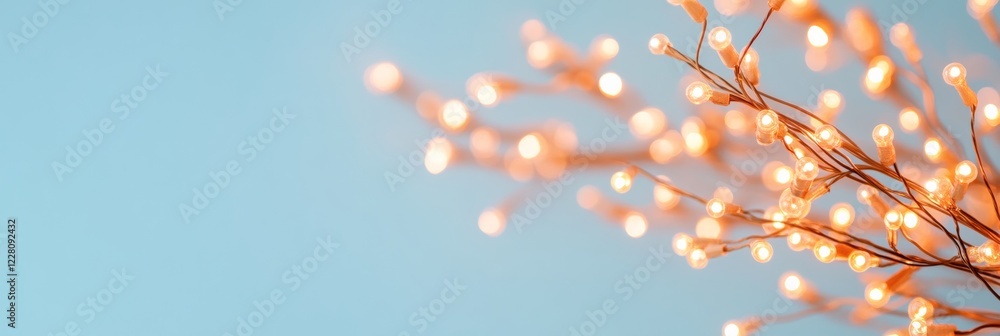 Aufkleber Ethereal Light Display LED Bokeh Spheres Amidst Soft Gradient for Modern Visual Merchandising and Digital Branding - Contemporary Aesthetic with Dreamy Ambience