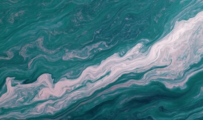 Fototapeta premium Abstract green and white fluid art pattern