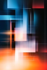 Abstract composition of vibrant color and geometric shapes creating a dynamic visual experience