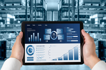 Business data dashboard provide business intelligence analytic for marketing strategy planning snugly with big data set to analyze customer demands and foreseeing business future