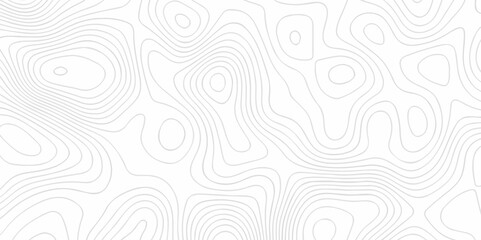Topographic map background geographic line map with seamless ornament design. The black on white contours vector topography stylized height of the lines map.