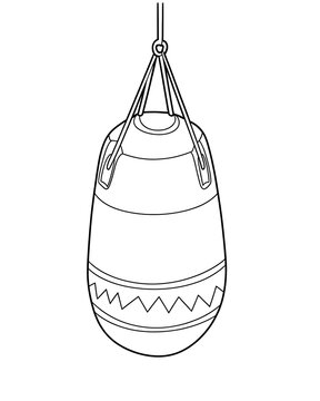 recommend clip art: punching bag sketch 