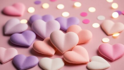 Obraz premium heart shaped valentine background 