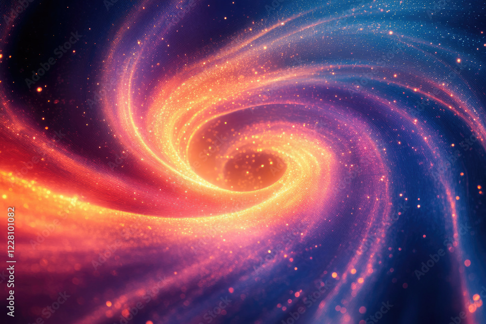 Aufkleber a swirling vortex of vibrant cosmic dust and energy, creating a mesmerizing and abstract nebula.