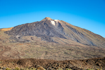 Visiting of Teide national park on Tenerife and view on volcanic landscapes, Canary islands, Spain