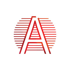Letter A Modern Abstract Logo Design Vector Illustration