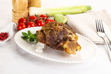 Baked Lamb shank with bone