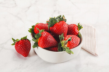 Sweet srawberry in the bowl