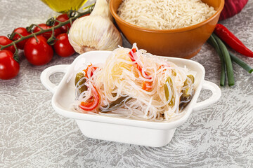 Asian glass rice noodle with vegetables