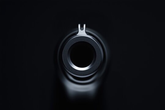 close-up of a gun barrel