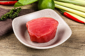 Raw fresh Tuna fush steak