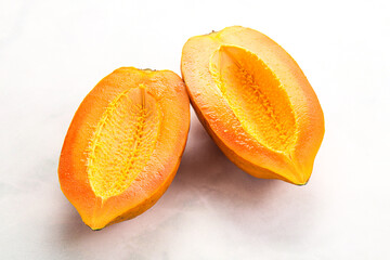 Ripe sweet tropical exotic papaya