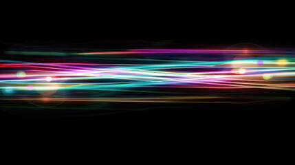 vibrant abstract light streaks with colorful bokeh