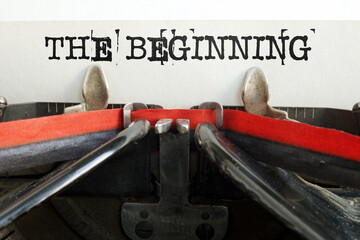 The beginning is shown using the text