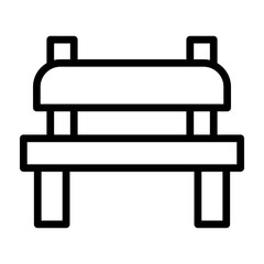 Bench Vector Line Icon Design