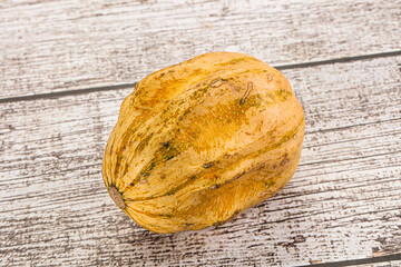 Decorative yelow pampkin seasonal vegetables