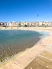 Obraz premium Figueira da Foz Beach with a Beach Pool