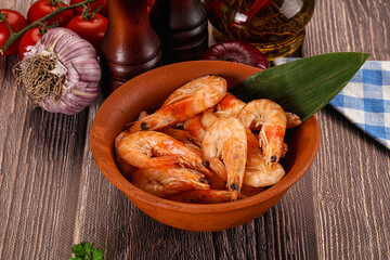 Steamed red prawn with spices