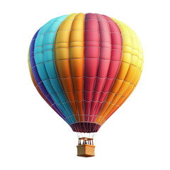 Naklejka premium Colorful Hot Air Balloon Isolated on Transparent Background