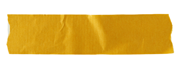 Adhesive tape line, yellow duct repair isolated on white background, with clipping path