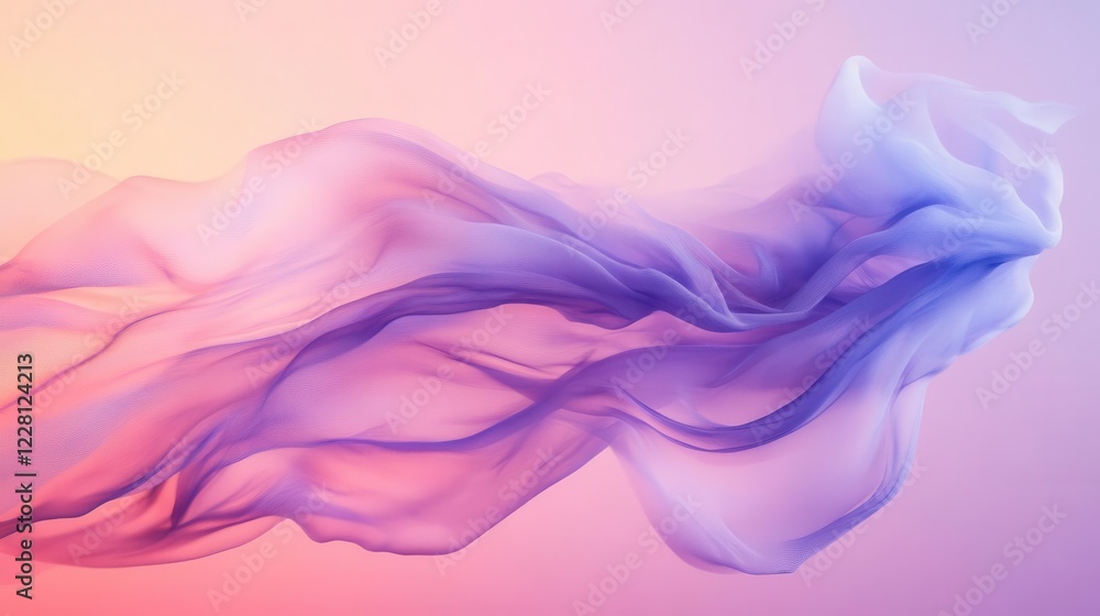 Poster serene gradient background flowing from rose quartz to lavender mist, with subtle cloud-like texture