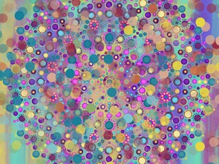 Beautiful colorful wallpaper background print with mandala bright art decor design	
