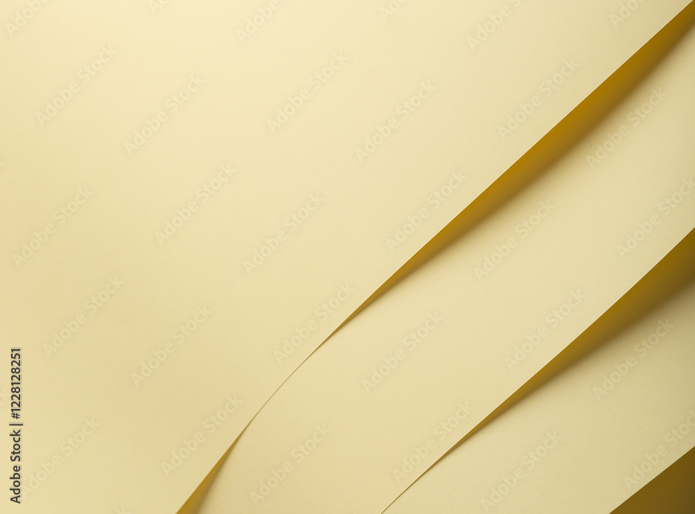 Aufkleber Pale yellow paper background with a smooth matte surface and soft pastel tones. Gentle and elegant, it features a refined, warm, and minimalistic design with a stylish, soothing, and modern aesthetic.