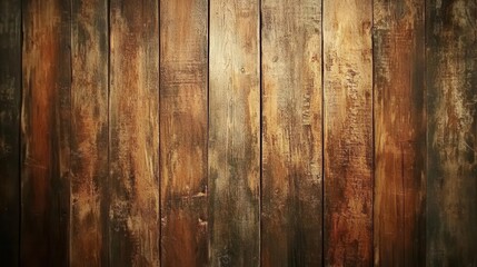 Naklejka premium weathered barnwood wall texture, rich brown patina, deep grain patterns, rustic distressed surface, dramatic side lighting