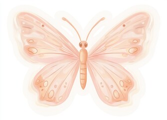 Colorful hand-painted butterfly illustration in watercolor. Suitable for decorating postcards,...