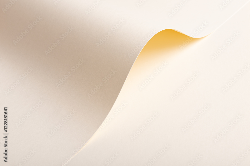 Fototapete a gracefully curved beige paper background with a smooth, flowing texture. the soft, neutral tones a
