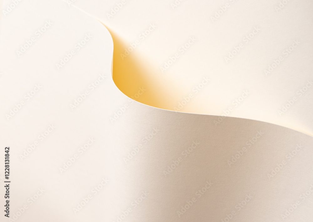 Fototapete a softly curved beige paper background with a smooth, refined texture. the muted, neutral tones and 